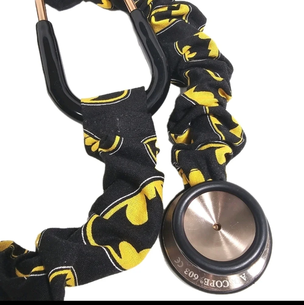 Handmade Batman Superhero Black Stethoscope Sleeve: Washable Cotton Cover